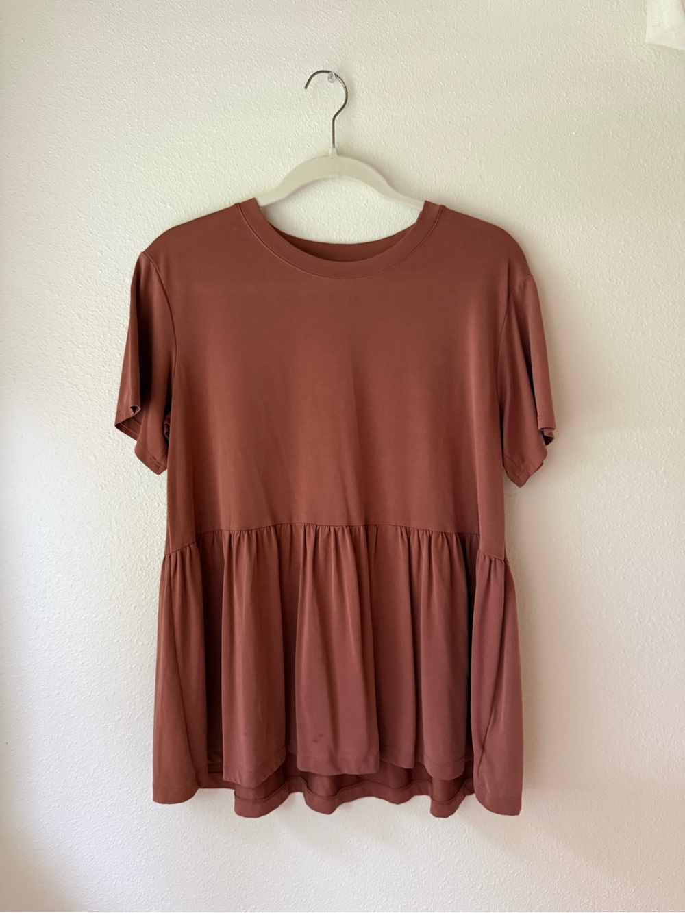 American Eagle Outfitters Rust Peplum Top